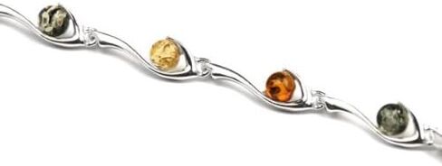 Ian and Valeri Co. Multicolor Amber Sterling Silver Bracelet 7.5 Inches in Saudi Arabia