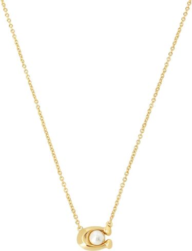 Coach Women's Pearl Signature Pendant Necklace in Saudi Arabia
