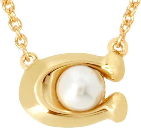 Coach Women's Pearl Signature Pendant Necklace in Saudi Arabia