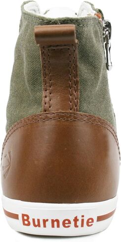 Burnetie Women's High Top Vintage Sneaker with Optional Side Zipper Closure in Kuwait