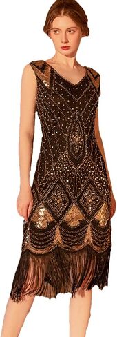 Flapper Dresses 1920s Gastby Sequin Dress for Women Tassels Party Night Cocktail in Kuwait