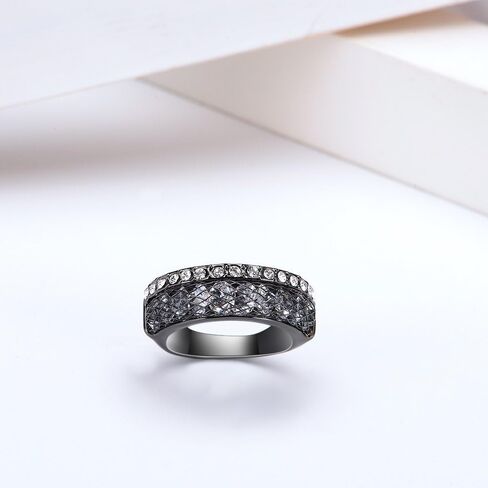 Cubic Zirconia Statement Rings Fashion Rose Gold Mesh Crystal CZ Chunky Ring for Women in Saudi Arabia