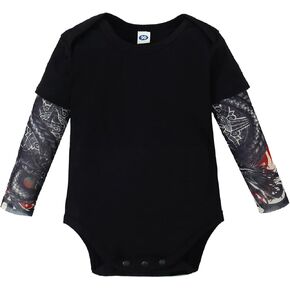 Magic Park Infant Baby Boys Girls Tattoo Sleeve Romper Bodysuit Toddler Boy Tattoo Shirts Jumpsuit
