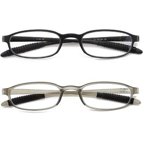 Flexible Reading in Bed Reader Durable Lightweight Anti-Slip Small Reading Glasses for Women Men