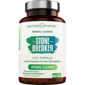 كبسولات Stone Breaker Chanca Piedra، تذوب الكلى والمرارة، وتزيل سموم المسالك البولية، والشوائب المتدفقة، وتدعم الكلى بمستخلص بذور الكرفس - 60 كبسولة نباتية