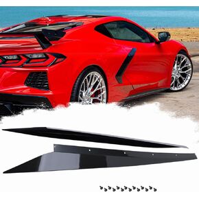 تنورة جانبية تناسب 2020-2025 كورفيت C8 Z51 Z06 ستينغراي أسود لامع Nerf شريط حماية ABS ديكور أسود لامع in Kuwait