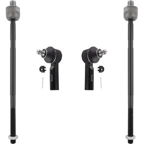BOXI (Set of 4) Front Inner and Outer Tie Rods fit for Suzuki SX4 2007 2008 2009 2010 2011 2012 2013 / Replaces EV800714 ES800363