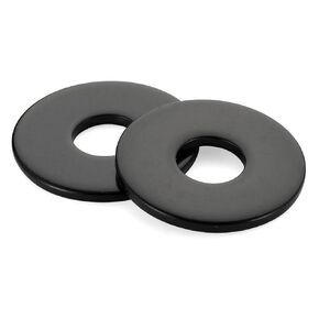 5/16" x 12/13" OD Black Flat Washers (0.33" ID, 0.925" OD, 0.079" Thick) for Screw Fasteners, 304 Stainless Steel, 50 PCS