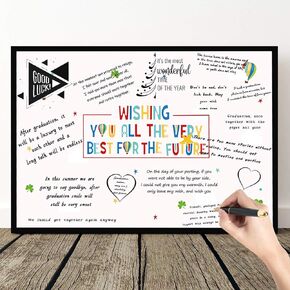 Outus Farewell Party Decoration Farewell Card Large 13.8 x 21.6 Inches College Farewell Card Jumbo Office Greeting Card Good Luck Guest Poster for Colleague Party Supplies