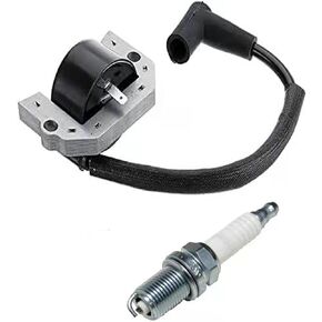 PARTSRUN 21171-7034 Ignition Coil + Spark Plug Replaces Kawasaki FH381V FH430V FH480V FH541V 21171-7001 21171-7007 21171-7006 21171-7013 For John Deere #AM133525#MIA11064 ZF132-HHS