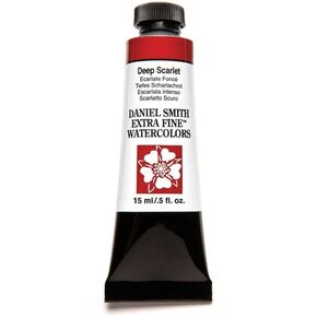 Daniel Smith Extra Fine Watercolor Paint, 15ml Tube, Deep Scarlet, 284600033, 0.5 Fl Oz (Pack of 1)
