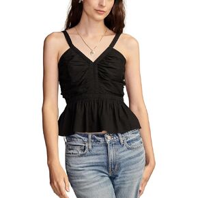Lucky Brand Women's Shirred Peplum Top