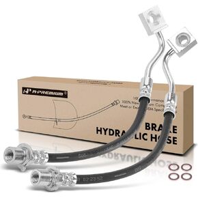 A-Premium Rear Driver and Passenger Brake Hydraulic Hoses Compatible with Select Jeep and Dodge Models - Grand Cherokee 2011-2020, Durango 2011-2021 - Replace# 68284572AC, 68284573AC(Pack of 2)