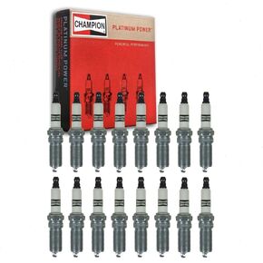 16 pc Champion Platinum Spark Plugs compatible with Ford F-250 Super Duty 6.2L V8 2011-2020