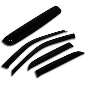 3.0mm Sunroof & Rain Guard Combo 5 Pcs | Outside Mount Window Visors Moonroof Side Deflectors Compatible with 2004-2010 Toyota Sienna