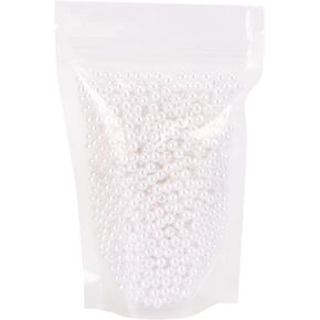 Pearl Beads for Craft,Mogdeker 2000pcs White Artificial Pearl, 6MM Round Pearl with Hole, Craft Beads Loose Pearls for Sewing Crafts DIY, Jewelry Making, Vase Filling, Home Decor