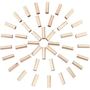 PH PandaHall 150 pcs 0.4 Inch Column Brass Tube Beads Ring Macrame Bead Spacer Beads with 4.5mm Hole for DIY Sewing Craft and Macrame Wall Hanging Plant Holder Craft, Golden