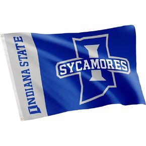 Desert Cactus Indiana State University Flag Sycamores ISU Flag Banners 100% Polyester Indoor Outdoor 3x5 feet Flags (Team Name)