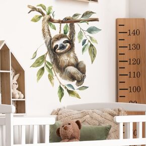 Cute Owl Wall Decals Cartoon Owl on Tree Branch Wall Stickers Peel & Stick Animal Wall Decor Stickers for Boys Girls Bedroom Playroom Baby Nursery