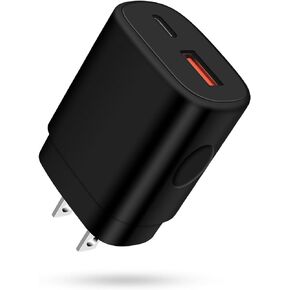 Samsung A15 5G Charger Plug Super Fast Charging 25W 2 Port USB A & USB C Wall Charger Block Android Phone Adapter for Samsung Galaxy A35 A55 S24 Ultra A14 A54 S23 FE Plus S22 A13 A25 iPhone 15 Pro Max