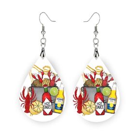 Crawfish Boil Earrings for Women - Crawfish Party Apperal