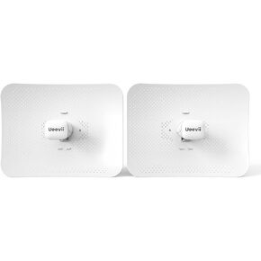 Wireless Bridge 2-Pack,5Ghz 2x2 MINO 867Mbps 7 Miles Point to Point Gigabit Outdoor CPE W/ 23 dBi Parabolic Antenna,24V PoE Injector for Long Distance Wireless Transmission, UeeVii CPE512 in Kuwait