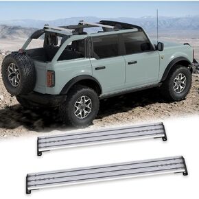 Beach Bars Exposed Crossbars Fit for 2021-2024 Ford Bronco 4 Door, Topless Roof Rack Cross Bar