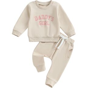FYBITBO 2Pcs Baby Girls Fall Winter Clothes Mamas Bestie Hoodie Sweatshirt Tops & Camo Pants Outfits Clothing Sets