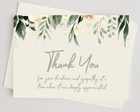 MPC Brands Thank You Cards Funeral Masculine - Bereavement Thank You Cards With Envelopes - Message Inside in Saudi Arabia
