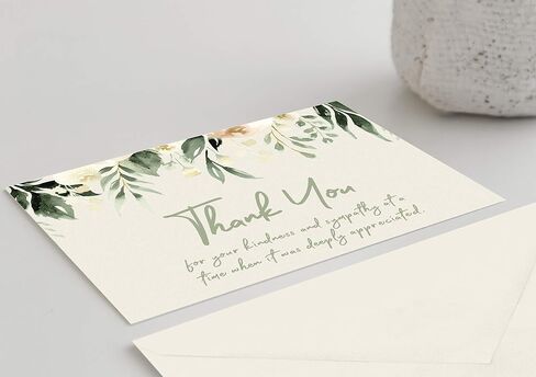 MPC Brands Thank You Cards Funeral Masculine - Bereavement Thank You Cards With Envelopes - Message Inside in Saudi Arabia