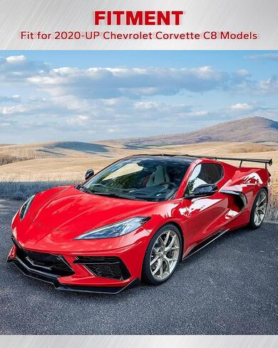 تنورة جانبية تناسب 2020-2025 كورفيت C8 Z51 Z06 ستينغراي أسود لامع Nerf شريط حماية ABS ديكور أسود لامع in Kuwait