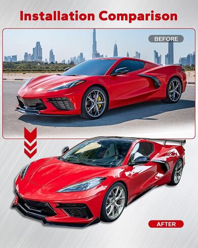 تنورة جانبية تناسب 2020-2025 كورفيت C8 Z51 Z06 ستينغراي أسود لامع Nerf شريط حماية ABS ديكور أسود لامع in Kuwait