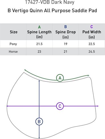 HORZE B Vertigo Quinn All Purpose Saddle Pad in Saudi Arabia