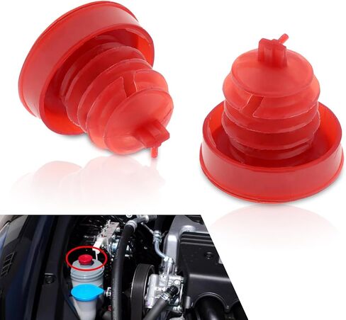2 PCS Automotive Hydraulic Power Steering Cover, Power Steering Pump Oil Cap, Reservoir Cover Plug Replacement 53697-SB3, Compatible with Honda Accord Odyssey CRV Civic RD5/7 (Red) in Saudi Arabia