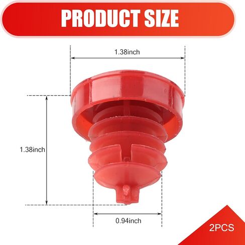 2 PCS Automotive Hydraulic Power Steering Cover, Power Steering Pump Oil Cap, Reservoir Cover Plug Replacement 53697-SB3, Compatible with Honda Accord Odyssey CRV Civic RD5/7 (Red) in Saudi Arabia