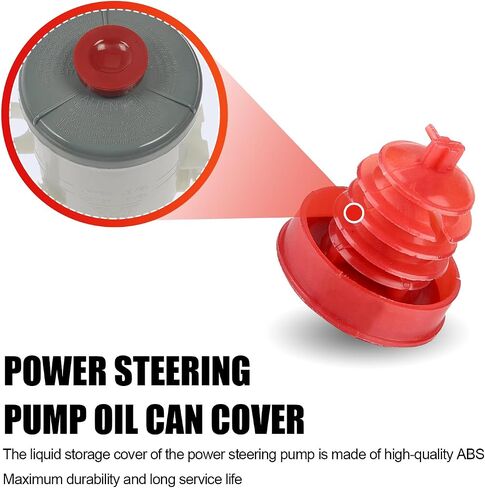 2 PCS Automotive Hydraulic Power Steering Cover, Power Steering Pump Oil Cap, Reservoir Cover Plug Replacement 53697-SB3, Compatible with Honda Accord Odyssey CRV Civic RD5/7 (Red) in Saudi Arabia