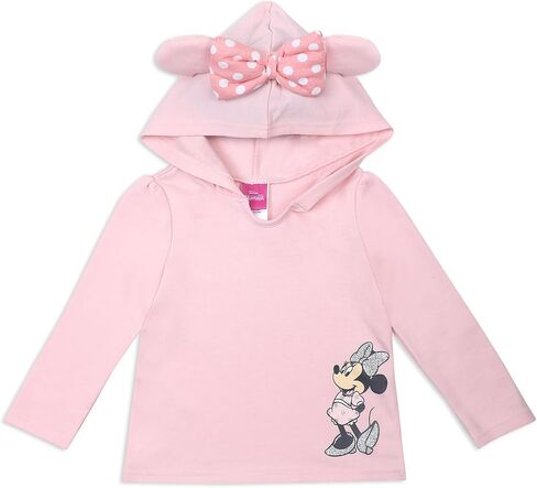 Disney Minnie Mouse Girls’ Hoodie and Jogger Set for Infant and Toddler Kids – Pink/Red/Grey in Saudi Arabia