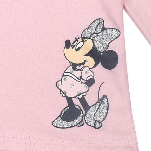 Disney Minnie Mouse Girls’ Hoodie and Jogger Set for Infant and Toddler Kids – Pink/Red/Grey in Saudi Arabia