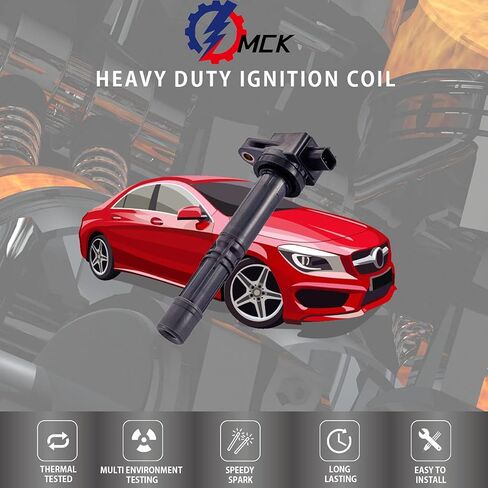 حزمة ملف الإشعال الثقيلة MCK 4x وقابس الإشعال البلاتيني المتوافقة مع Honda Accord CR-V Civic Crosstour Acura ILX 2.4 L4 UF-602 UF602 5C1719 C1662 30520-R40-007 30520R40007 97390 LKR7BGPS in Kuwait