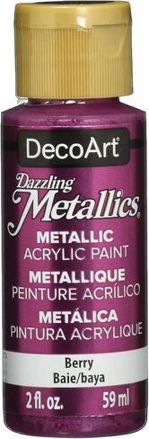 DecoArt Dazzling Metallics Paint, 2-Ounce, Berry in Saudi Arabia