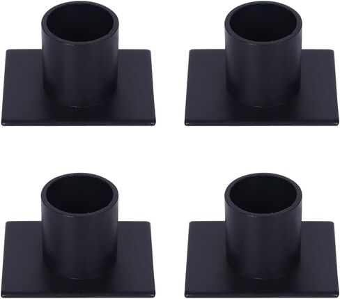 Taper Candle Holder, 4Pcs Black Candel Holder, Candlestick Holders for Table Centerpiece Wedding Party Anniversary(Orbicular) in Saudi Arabia