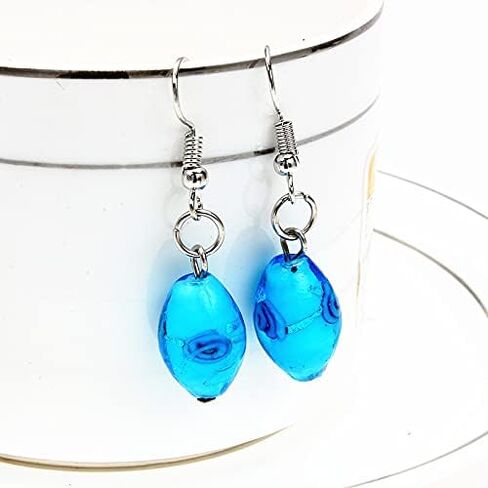 9 Pairs Multicolor Dangle Earrings Set Crystal Dangle Earrings Rainbow Crystal Colorful Earrings Gifts for Women Girls in Saudi Arabia