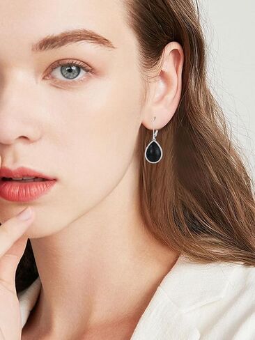 أقراط من العقيق الأسود أقراط متدلية من النحاس للنساء أقراط من الأحجار الكريمة أقراط متدلية هدايا للبنات والأم موث in Kuwait