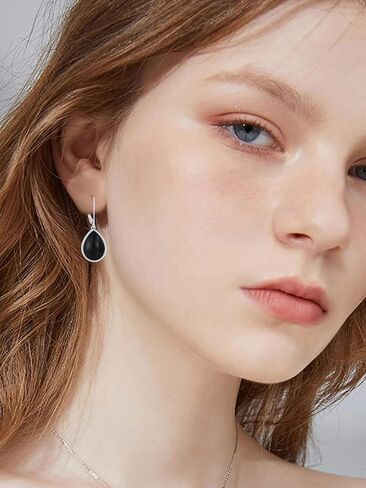 أقراط من العقيق الأسود أقراط متدلية من النحاس للنساء أقراط من الأحجار الكريمة أقراط متدلية هدايا للبنات والأم موث in Kuwait