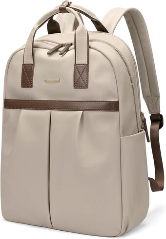 حقيبة ظهر للكمبيوتر المحمول من GOLF SUPAGS للنساء، حقيبة كمبيوتر كاجوال، حقيبة نهارية تناسب أجهزة الكمبيوتر المحمول مقاس 15.6 بوصة، حقائب ظهر للسفر (مشمش) in Kuwait