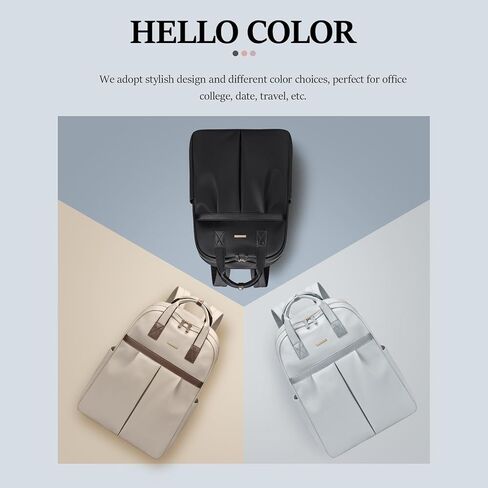 حقيبة ظهر للكمبيوتر المحمول من GOLF SUPAGS للنساء، حقيبة كمبيوتر كاجوال، حقيبة نهارية تناسب أجهزة الكمبيوتر المحمول مقاس 15.6 بوصة، حقائب ظهر للسفر (مشمش) in Kuwait