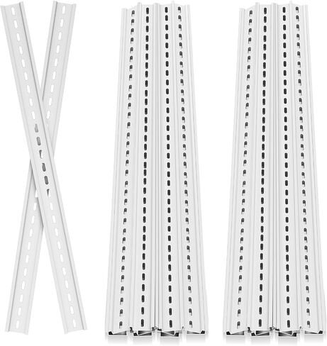 Din Rail Mount High Slotted Extruded Metal Rail for Hardware Components Mounting Switch Installing Fixed Solid State Relay (10 Pcs,Silver,39 x 1.38 x 0.3 Inch) in Saudi Arabia