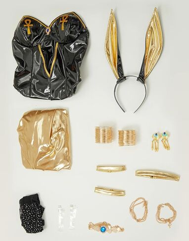 زي تنكري للسيدات على شكل أرنب زي تنكري على شكل أرنب للفتيات وتنورة شيفون ذهبية زي مصري in Kuwait