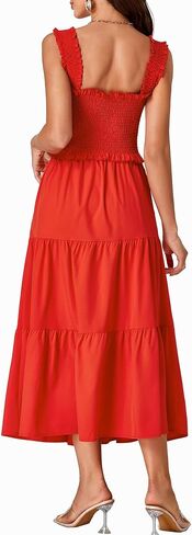 LYANER Women's 2 Piece Outfits Sleeveless Crop Top and High Waist Midi Skirt Set With Pockets in Saudi Arabia