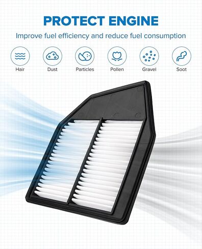فلتر هواء المحرك PHILTOP، EAF012 (CA10467) بديل لفلتر الهواء Accord 2.4L (2008-2012)، Crosstour 2.4L (2013-2015) in Kuwait